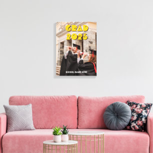 Personalized Class of 2025 Graduation Photo Canvas Print