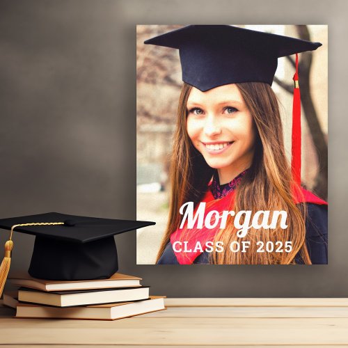 Personalized Class of 2025 Graduation Photo Canvas Print