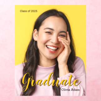 Personalized Class of 2025 Graduation Photo Wall Decal