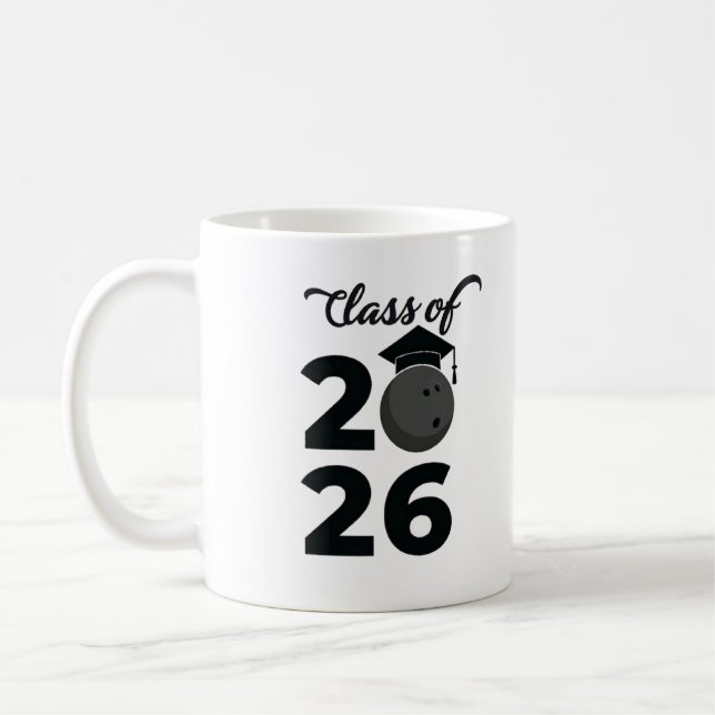 Personalized Class of 2026 Bowling Photo  Coffee Mug (Left)