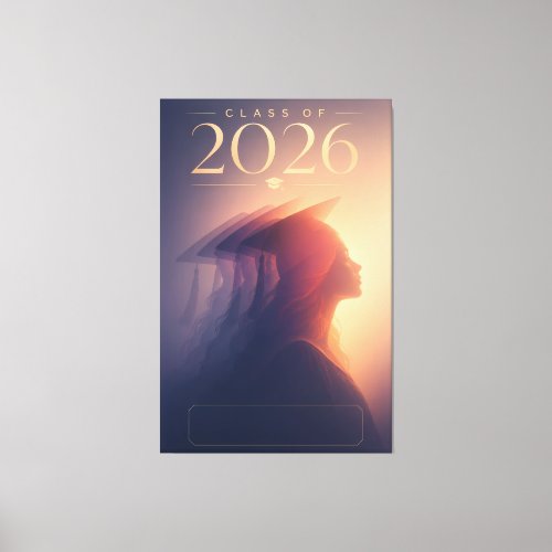 Personalized Class of 2026 Graduate Portrait Canvas Print