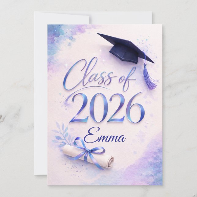 Personalized Class of 2026 Graduation Card (Front)