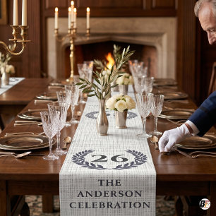 Personalized Class of 2026 Graduation Laurel Wreat Medium Table Runner