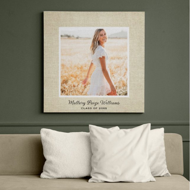 Personalized Class of 2026 Graduation Photo Canvas Print (Creator Uploaded)