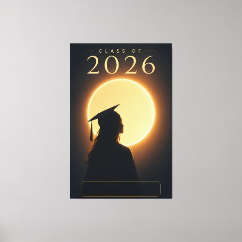 Personalized Class of 2026 Name Gift Art Canvas Print