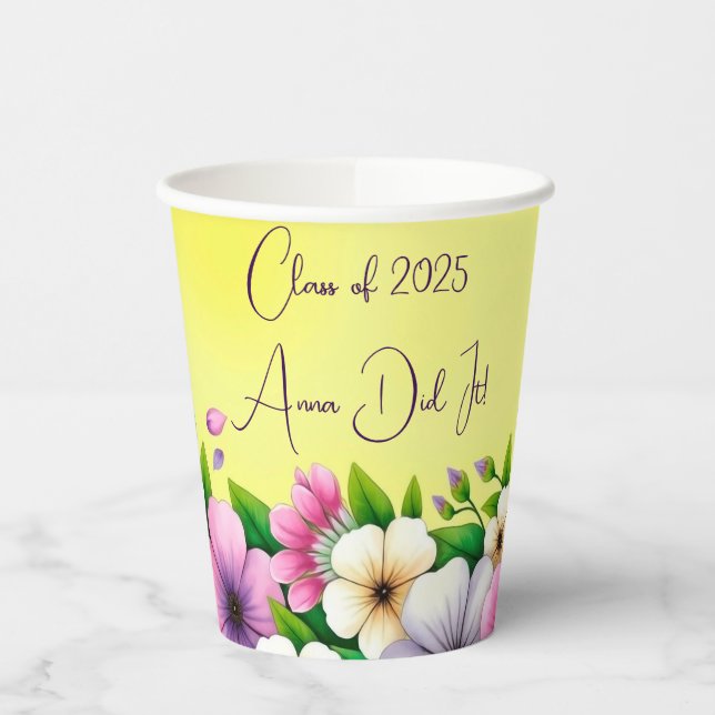 Personalized Class of 2026 Paper Cups (Left)