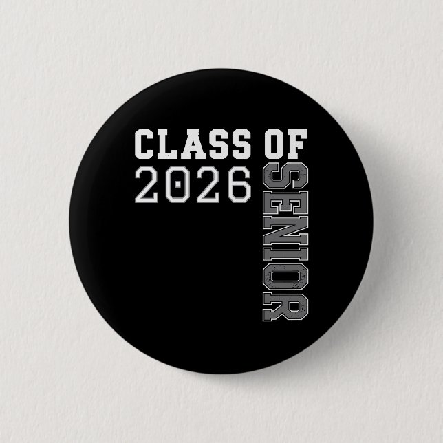 Personalized Class Of 2026 Senior Graduation Button (Front)