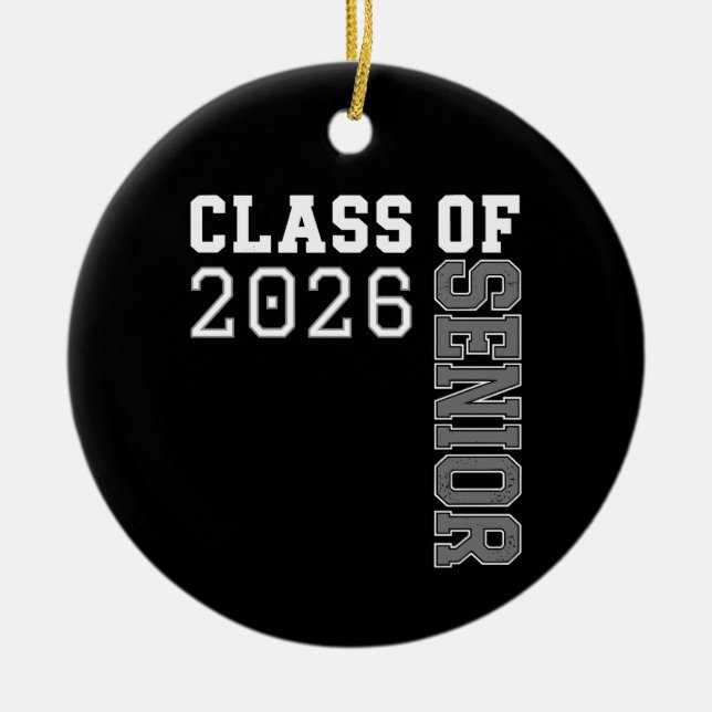 Personalized Class Of 2026 Senior Graduation Ceramic Ornament (Front)