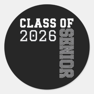 Personalized Class Of 2026 Senior Graduation Classic Round Sticker