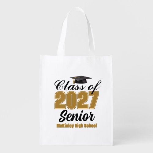 Personalized Class of 2027 High School Senior Grocery Bag