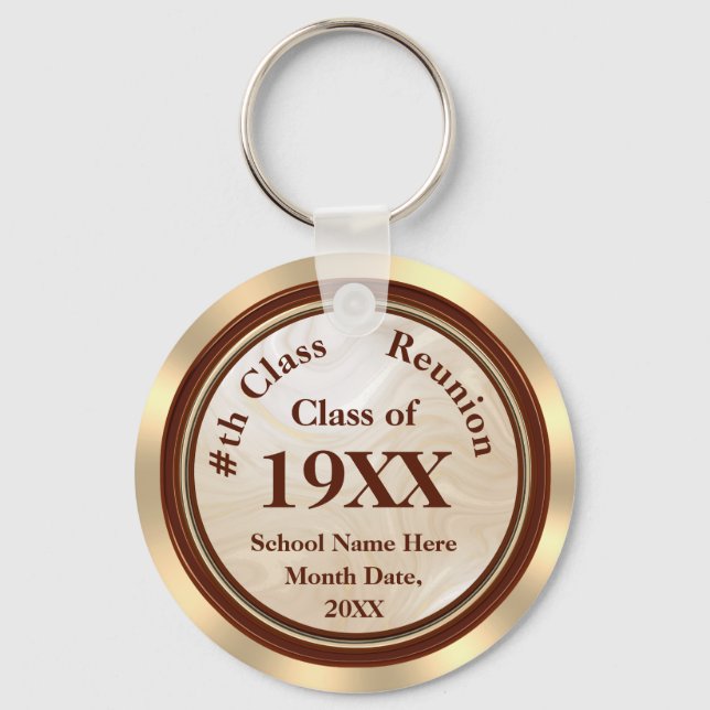 Personalized Class of Graduation, Reunion Gifts Keychain (Front)