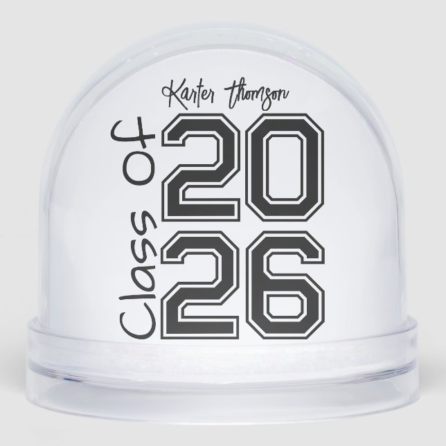 Personalized Class of Year Graduation Keepsake Snow Globe (Front)