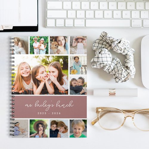 Personalized Class Photo Collage Teacher Notebook