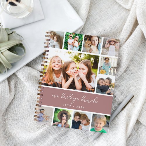 Personalized Class Photo Collage Teacher Notebook
