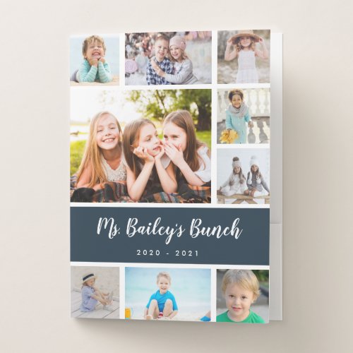 Personalized Class Photo Collage Teacher Pocket Folder