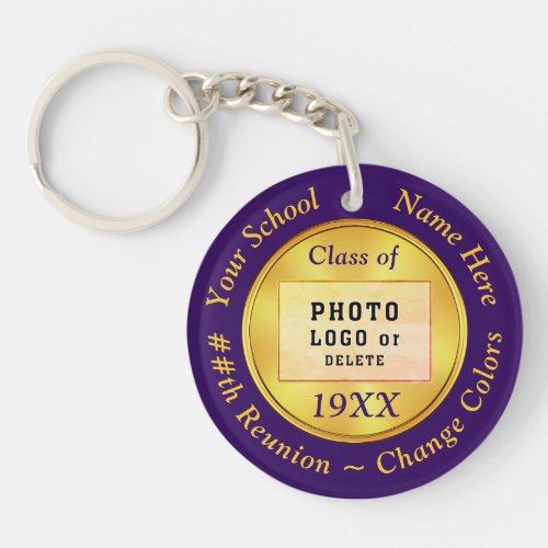 Personalized Class Reunion Gifts Change COLORS Keychain