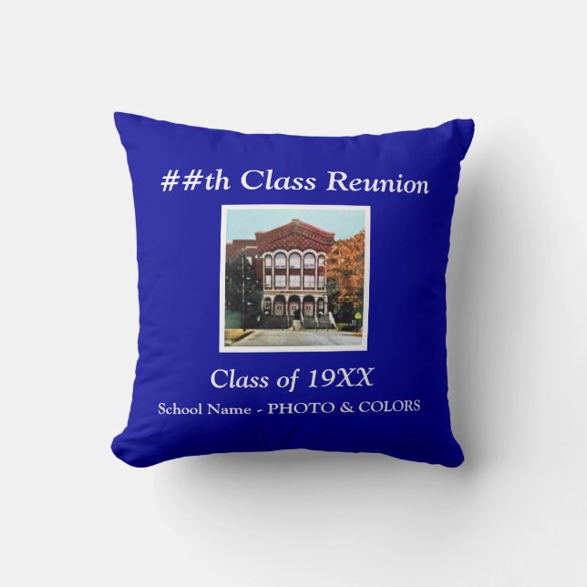 Personalized Class Reunion Gifts, PHOTO Pillow (Front)