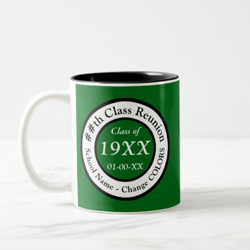 Personalized Class Reunion Gifts Your Colors Text Two_Tone Coffee Mug