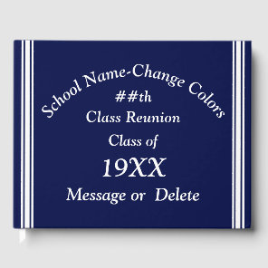 Personalized Class Reunion Guest Book, ANY COLORS, Book