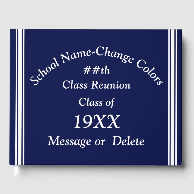 Personalized Class Reunion Guest Book, ANY COLORS, Guest Book (Front)