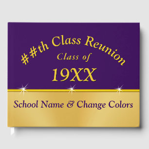 Personalized Class Reunion Guest Book, Your Colors Guest Book