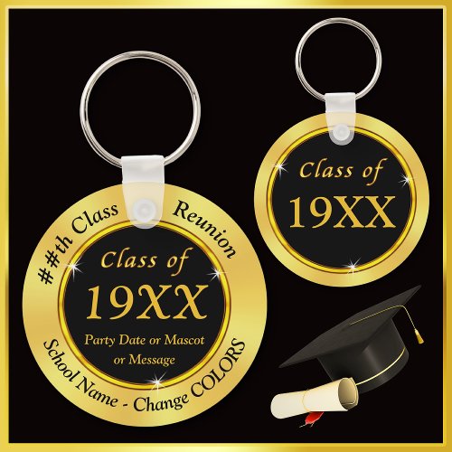 Personalized Class Reunion Keychains Any YEAR Keychain