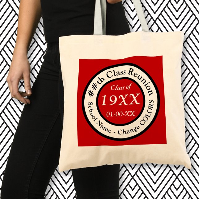Personalized Class Reunion Mementos, Class Reunion Tote Bag (Class reunion gift bags. 30th, 40th, 50th class reunion gift ideas. 60 year, 55 year class reunion.)