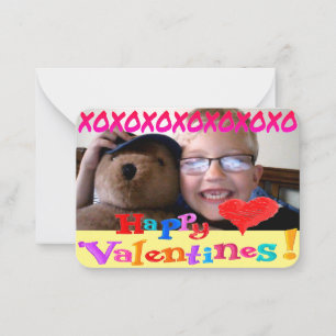 Personalized Class Valentines Day Note Card