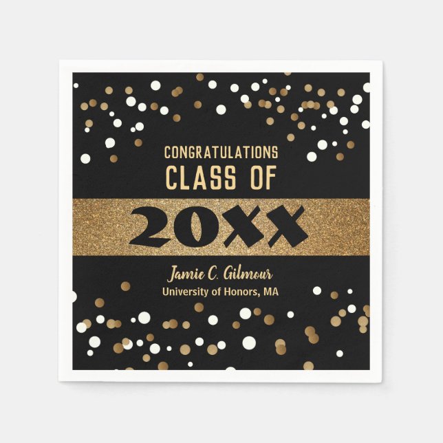 Personalized Class Year Graduation Party Napkins (Front)