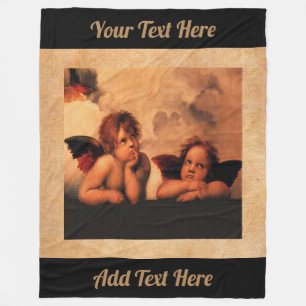 Personalized Classic Angelic Cherubs Art Fleece Blanket