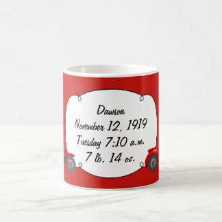 Personalized Classic Baby Boy Stat Gifts Coffee Mug