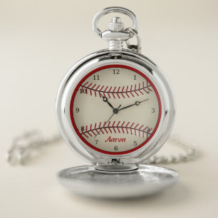 Personalized Classic Baseball Pocket Watch