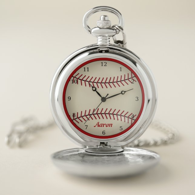 Personalized Classic Baseball Pocket Watch (Inside)