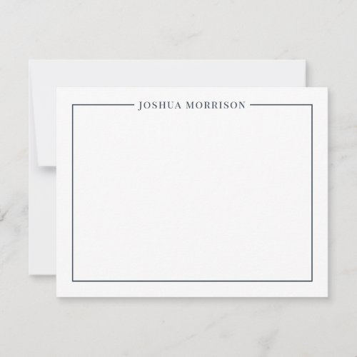 Personalized Classic Border Note Card