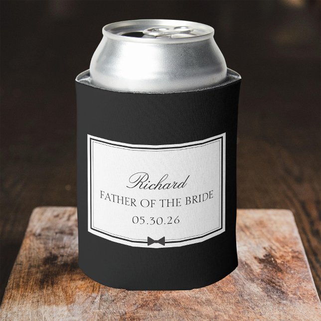 Personalized Classic Bowtie Father of the Bride Can Cooler (Creator Uploaded)