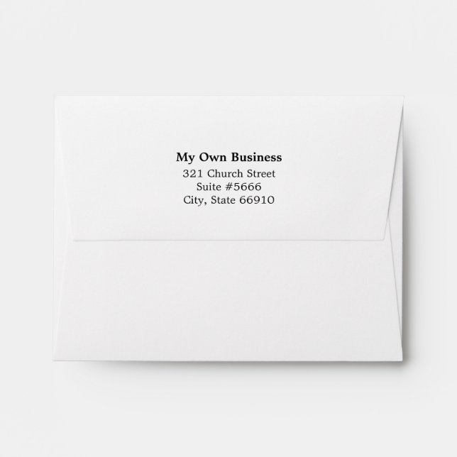 Personalized Classic  Business  Envelope (Back (Top Flap))
