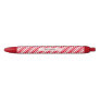 Personalized Classic Candy Cane Stripe Black Ink Pen