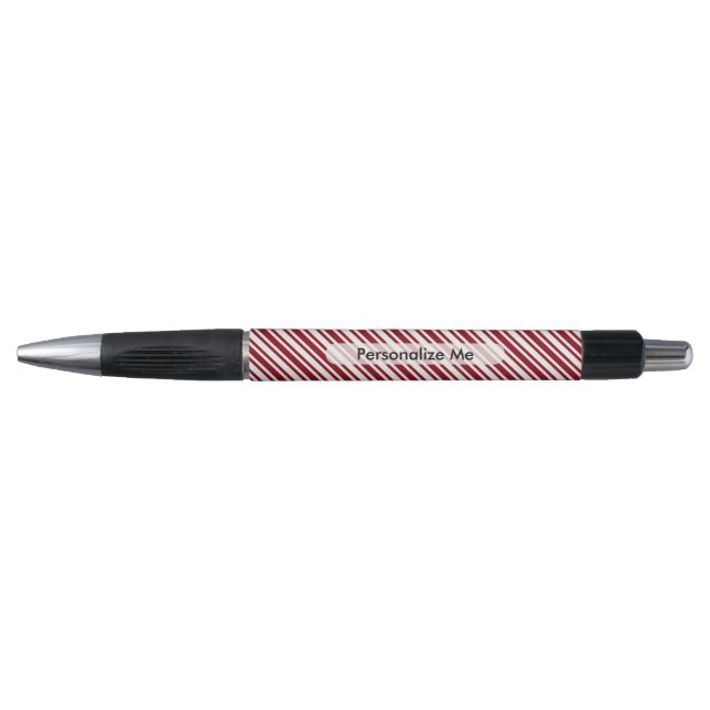 Personalized Classic Candy Cane Stripe Pen (Front)