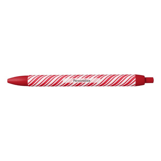 Personalized Classic Candy Cane Stripe Pen (Front)