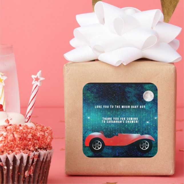 Personalized Classic Car Gifts Heart Sticker (Party)