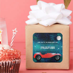 Personalized Classic Car Gifts Heart Sticker