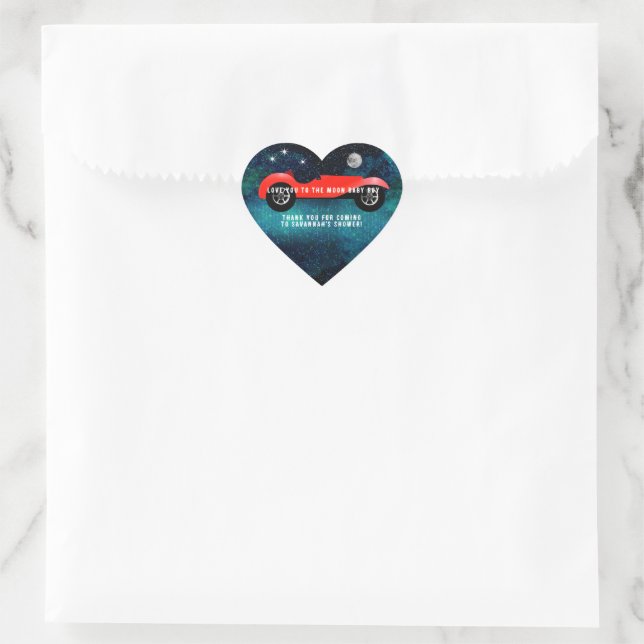 Personalized Classic Car Gifts Heart Sticker (Bag)