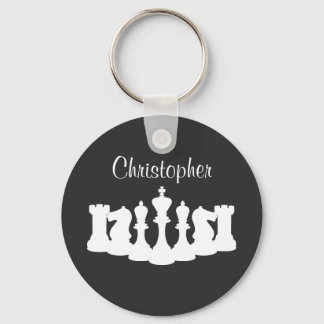 Personalized Classic Chess Pieces King Keychain