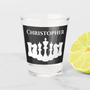 Personalized Classic Chess Pieces King Shot Glass