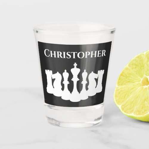 Personalized Classic Chess Pieces King Shot Glass