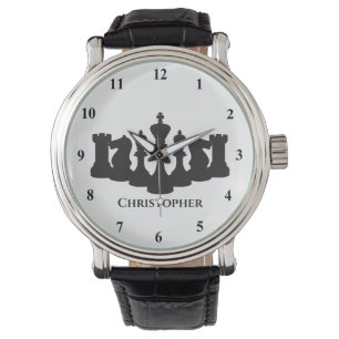 Personalized Classic Chess Pieces King Watch