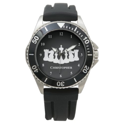Personalized Classic Chess Pieces King Watch