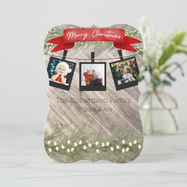 Personalized Classic Christmas Card (Standing Front)