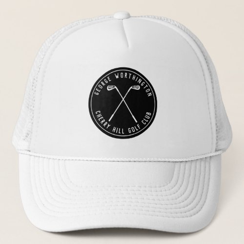 Personalized classic custom golf club bla trucker hat