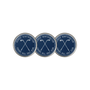 Personalized classic custom golf club navy ball marker